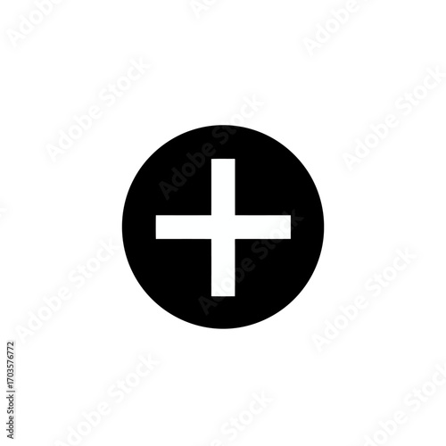 White cross icon on transparent background representing medical aid