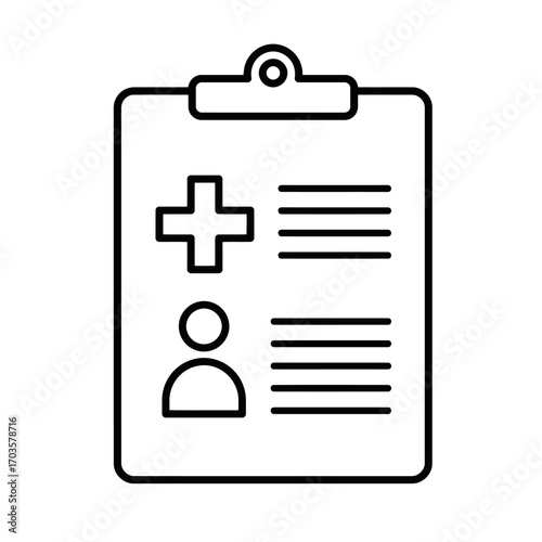 Medical checklist clipboard with a calendar and a first aid kit vector illustration