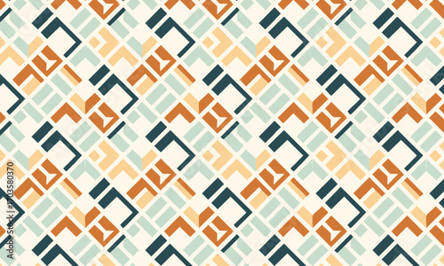 Modern Art Deco Geometric Pattern with Abstract Angular Shapes