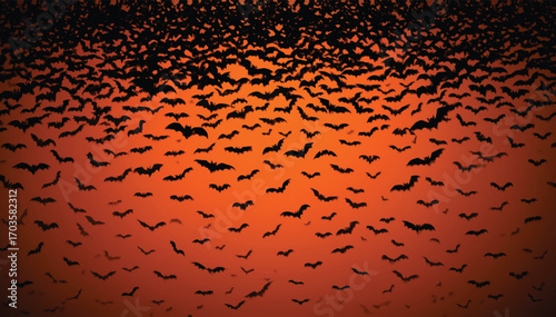 halloween background with bats