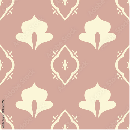 Seamless pattern background with plant and flower theme