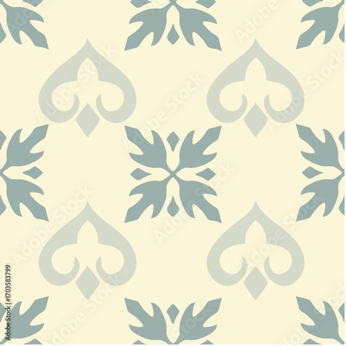 Seamless pattern background with plant and flower theme