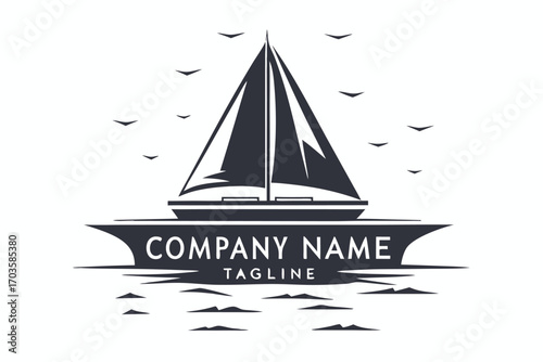 Black silhouette reveals old ship gliding smoothly upon the water