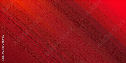 An abstract, textured red fabric background with a pattern of green leaves and an autumn feel