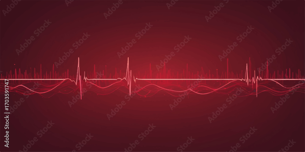 Obraz premium A single red line forming a heart shape on a medical cardiogram monitor depicts a healthy pulse