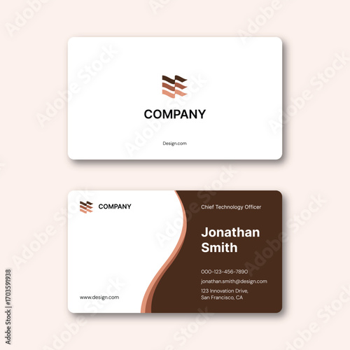 Modern Minimalist Business Card Template | Corporate & Professional Visiting Card Design