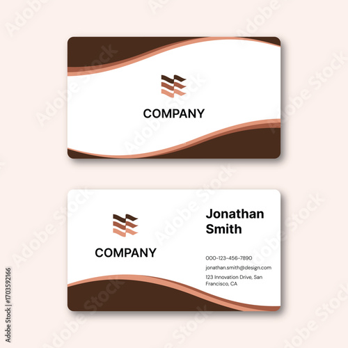 Modern Minimalist Business Card Template | Corporate & Professional Visiting Card Design