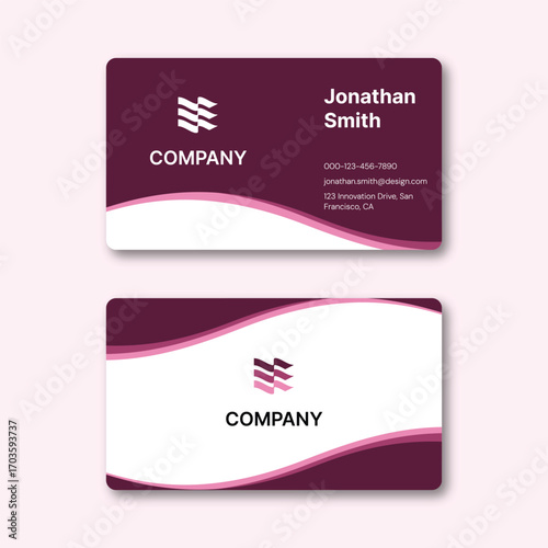 Modern Minimalist Business Card Template | Corporate & Professional Visiting Card Design