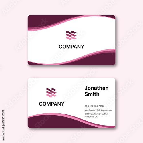 Modern Minimalist Business Card Template | Corporate & Professional Visiting Card Design