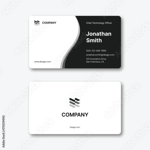 Modern Minimalist Business Card Template | Corporate & Professional Visiting Card Design