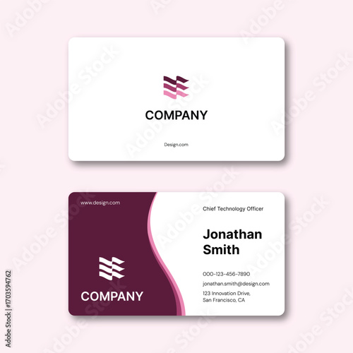 Modern Minimalist Business Card Template | Corporate & Professional Visiting Card Design