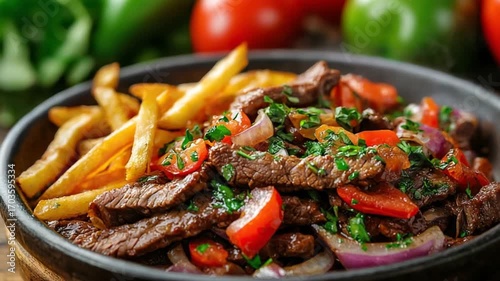 traditional  lomo saltado stir fry peruvian recipe video
