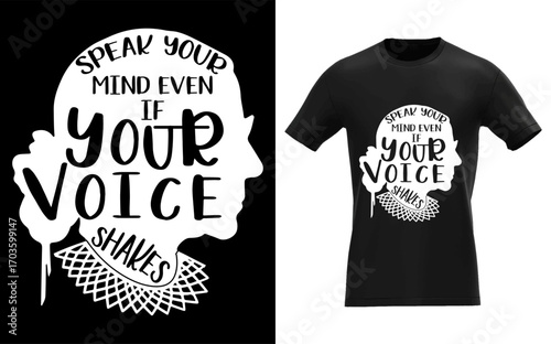 Inspirational quote about courage and speaking truth featuring bold typography and a clean design