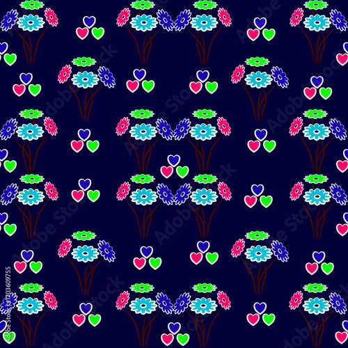 seamless pattern with flowers