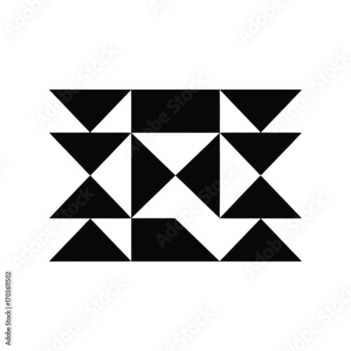 Geometric abstract pattern design with triangles and rectangles for modern graphics and design