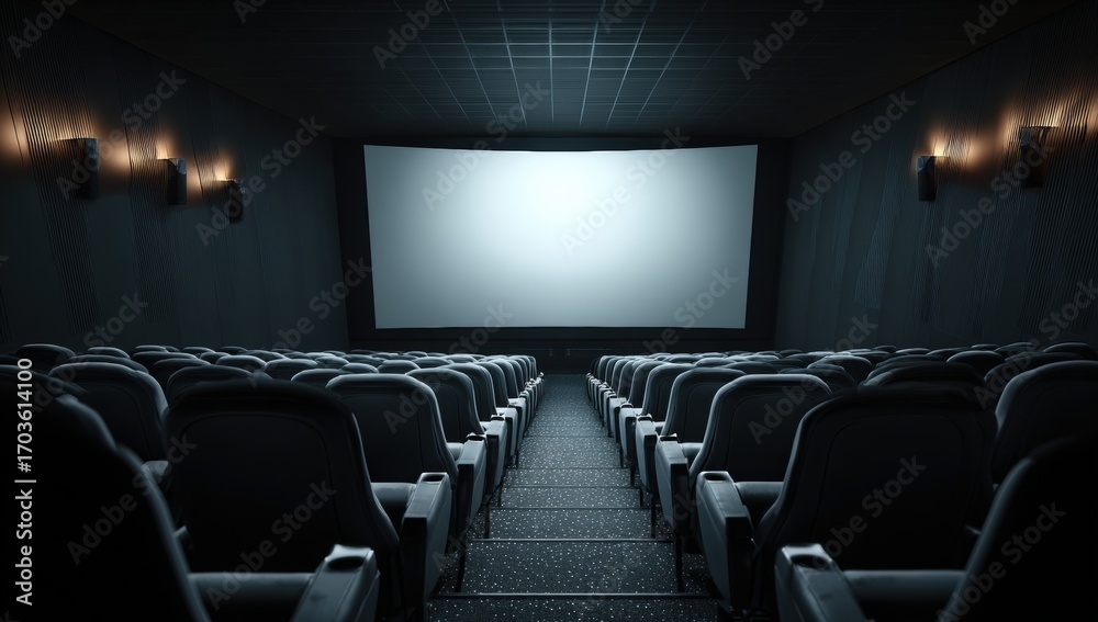 Fototapeta premium Empty movie theater interior (29)
