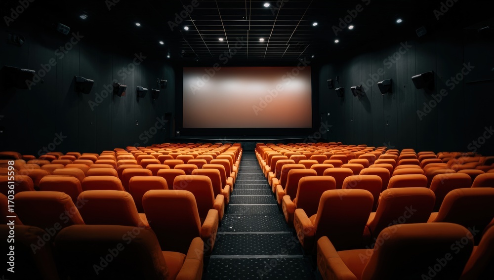 Fototapeta premium Empty movie theatre interior