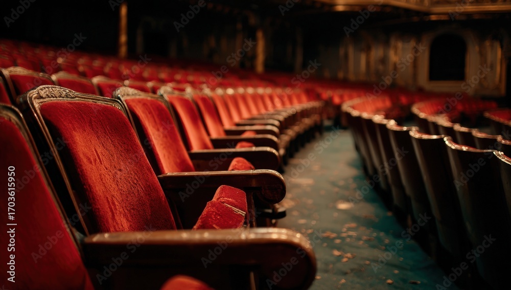 Fototapeta premium Empty theater seats