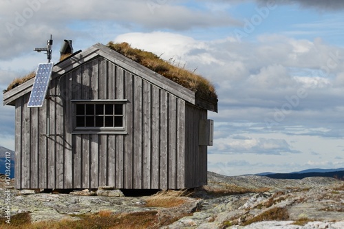 Klugstugan,wooden shelter on the Swedish-Norwegian border