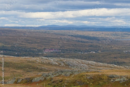 Autumn view of Storlien from the surrounding hills