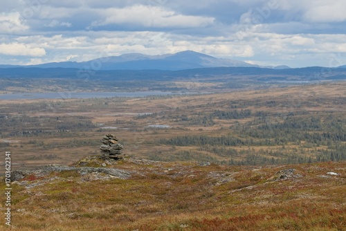 A pile of stones piled on a hill near Storlien, Sweden