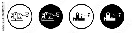 Morse code icon collection in black and white filled and outlined style for web.
