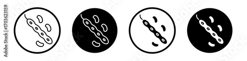 Legume icon collection in black and white filled and outlined style for web.