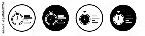 Instant icon collection in black and white filled and outlined style for web.