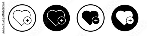Heal icon collection in black and white filled and outlined style for web.