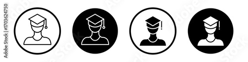 Graduated icon collection in black and white filled and outlined style for web.
