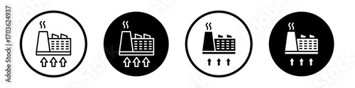 Geothermal Energy icon collection in black and white filled and outlined style for web.