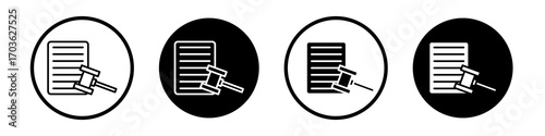 Corporative law icon collection in black and white filled and outlined style for web.