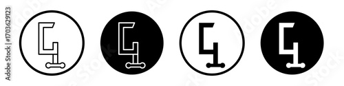 Bunk bed icon collection in black and white filled and outlined style for web.