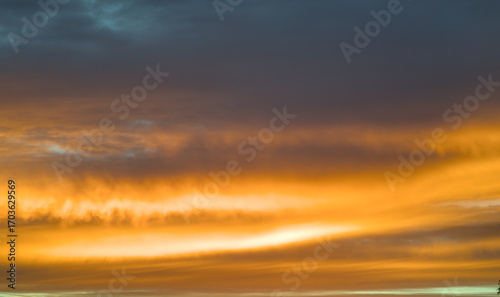 Sunset sky clouds in the evening on twilight