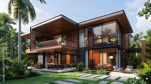 Stylish duplex home front elevation Kerala high resolution picture