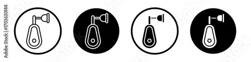 Anesthesia icon collection in black and white filled and outlined style for web.