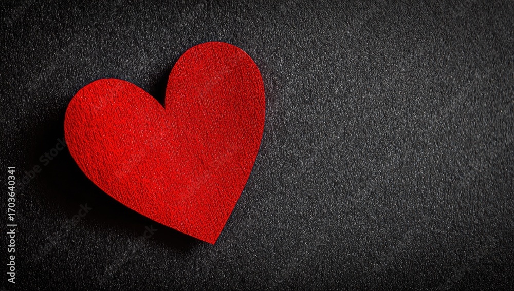 Obraz premium Red heart on dark textured background