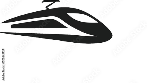 High-Speed Rail Icon Sleek Design for Transportation Graphics