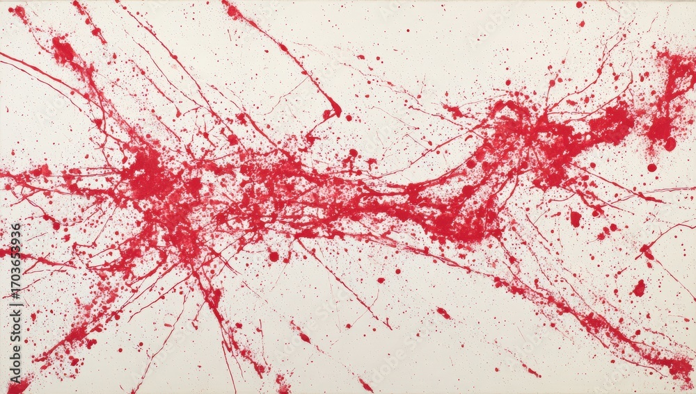 Fototapeta premium Abstract Red Splashes on White
