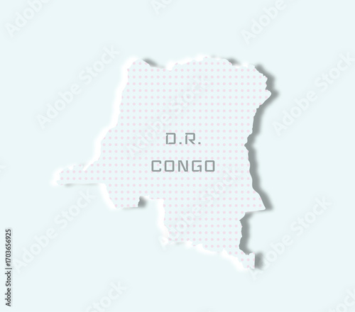 Modern DRC map — detailed and stylish for presentations, travel, or decor projects.