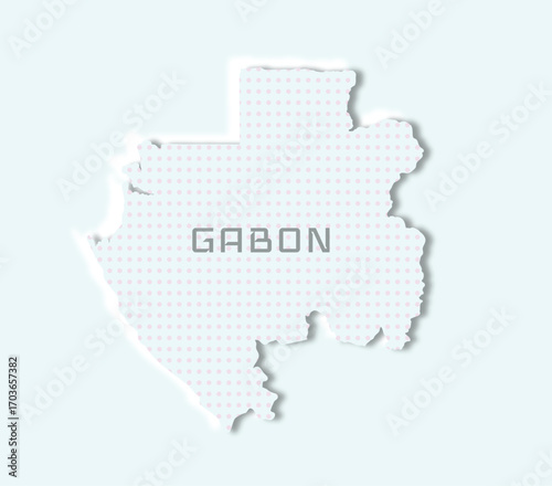 Minimalist Gabon map — sleek and modern, perfect for education, travel, and decor.