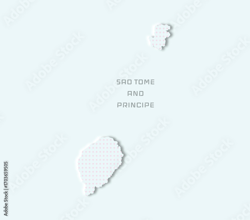 Vector map of São Tomé and Príncipe – clean, modern, ideal for education, travel, and creative design.
