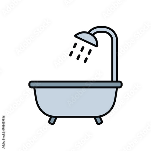 bathtub icon vector design template