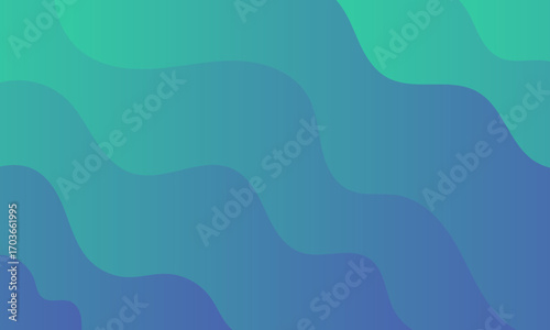 green blue smooth lines wave curves with soft gradient abstract background