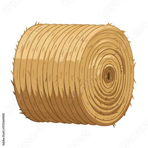 Round Hay Bale Agriculture Farming Countryside Rural Scene Straw Bale Haystack Harvest Farming Illustration Agriculture Icon Stock Photo
