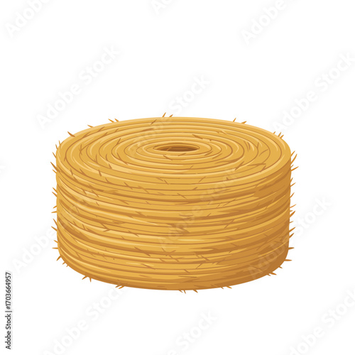 Round Hay Bale High Quality Stock Photo of a Tightly Packed Hay Bale