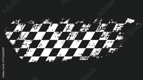 Distressed Checkered Flag Racing Finish.
