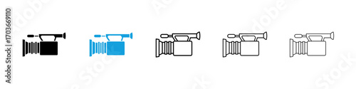 Video camera Icon collection for web design