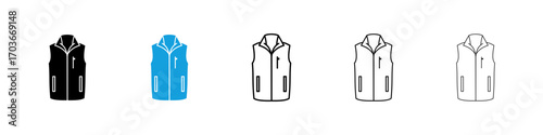 Vest jacket Icon collection for web design