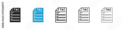 Terms and Conditions Icon collection for web design